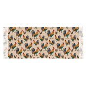 Rateoe Rooster Women's Traditional Scarf Wrap Tassel Shawl Fringes Neck Head Shawl Retro Scarf