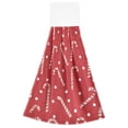 thumbnail image 7 of Haosy 2 Pack Kitchen Wash Cloths with Hanging Loops Absorbent Absorbent Quick Drying Hand Towels, Candy Cane and Dots, 7 of 7