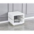 thumbnail image 3 of Contemporary 3pc Wood Coffee Table Set in Glossy White Lacquer, 3 of 3