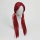 thumbnail image 2 of Peluca larga para cosplay Sally, roja, con coletas gemelas, 68 cm, para adolescentes/adultos, 2 of 3