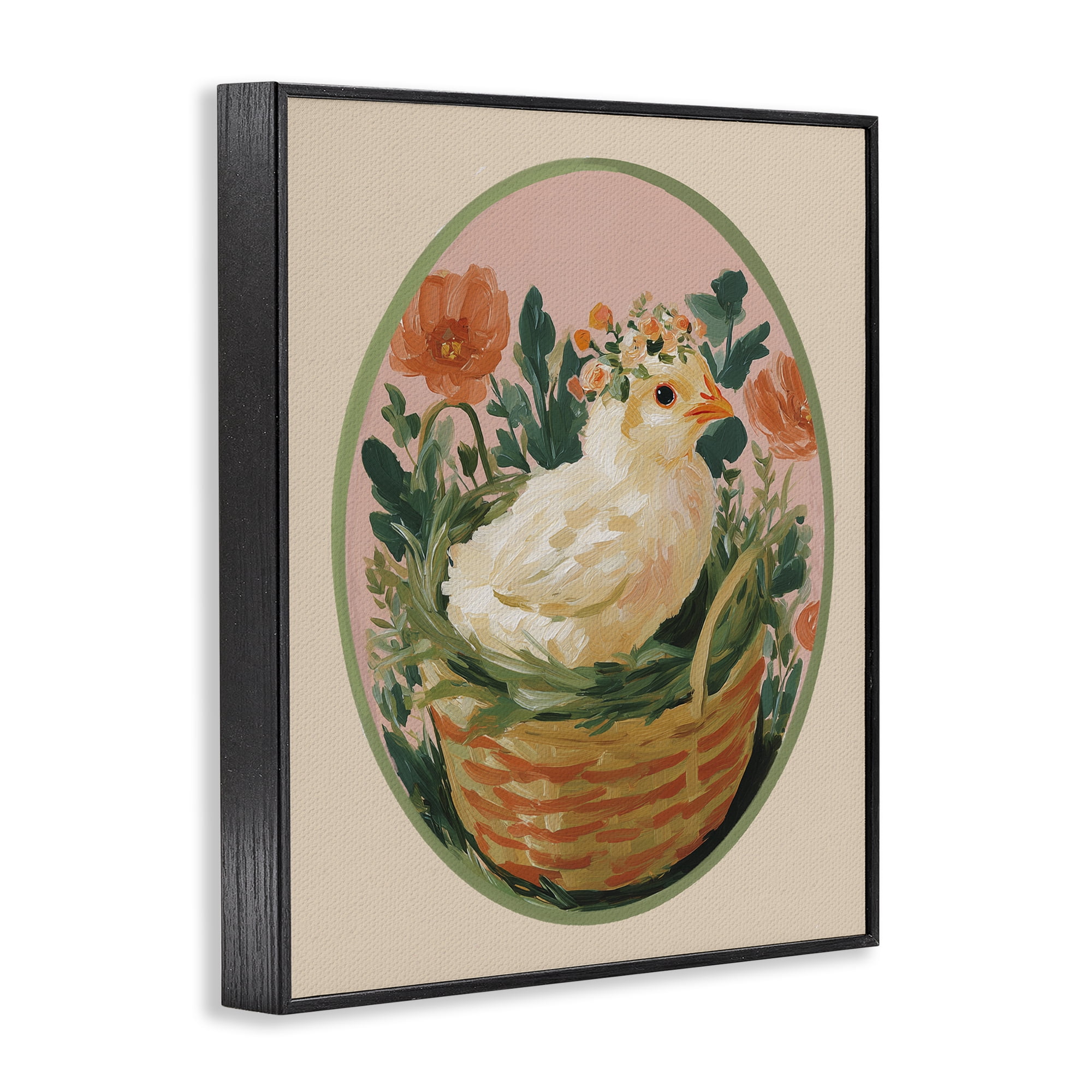 Stupell Industries Bloom Nest Chick Black Framed Giclee Art, design by Yen
