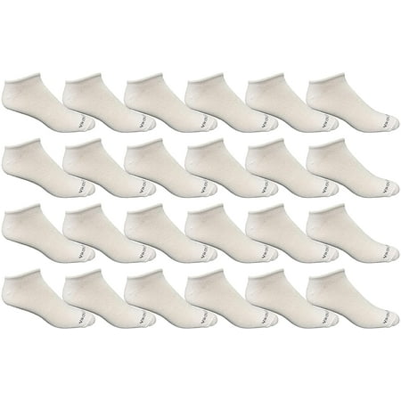 

24 Pair SOCKS NBULK Low Cut Socks Thin Comfortable Lightweight Breathable Wholesale Bulk Sport Socks (WHITE Men)