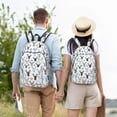 thumbnail image 4 of Disketp Winter Art Blue and Black Moose print Canvas Backpack Lightweight Travel Daypack Student Rucksack Laptop Backpack-, 4 of 5