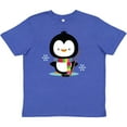 thumbnail image 3 of Inktastic Hockey Christmas Penguin Youth T-Shirt, 3 of 5