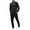 Black, variant on Miluxas Men's Tracksuit 2 Piece Long Sleeve Pullover Jogging Track Suit Athletic Casual Sweatsuit Khaki XXXL(XXXL)