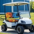 thumbnail image 5 of Pzuqiu Fire Ice Wolf 2-Piece Golf Cart Seat Covers | Breathable Washable Universal Protector for Most 2-Seater Golf Carts, 5 of 10