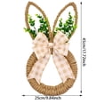 thumbnail image 4 of Easter Rabbit Wreath with Burlap Bow - for Home and Wall Decoration, Spring Decor, Handmade, No Maintenance Needed, 4 of 6