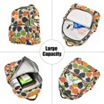 thumbnail image 5 of FORMRS Mini Backpack Purse for Women Travel Daypack Casual Shoulder Bag, Black Clover Pattern, 5 of 7