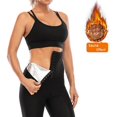 thumbnail image 2 of Soidarity Pantalones negros cómodos de Sauna para mujer, pantalones deportivos para sudar, entrenamiento, Fitness, ejercicio, medias Uniforme atlético No.2, 2 of 6