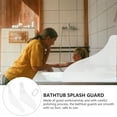 thumbnail image 4 of OULII 2Pcs Acrylic Bathtub Splashing Guards Corner Barrier with Adhesive for Bathroom, 4 of 8