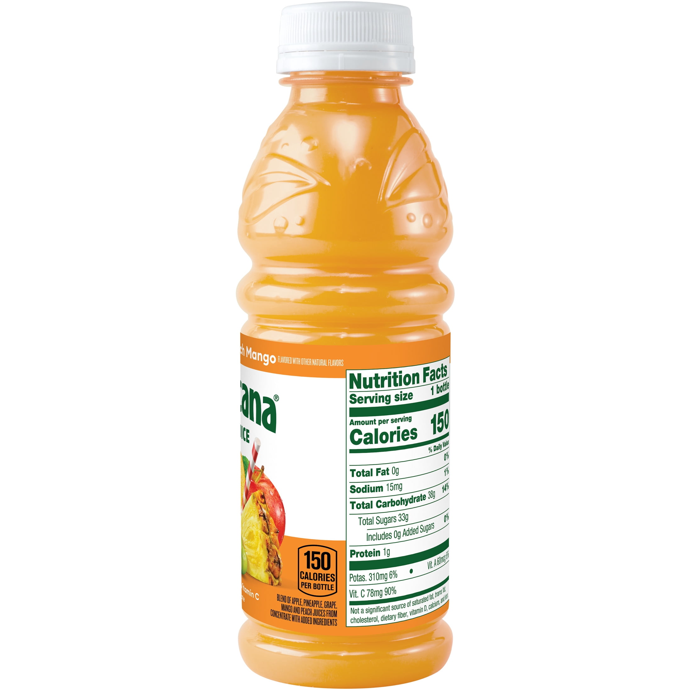(4 pack) Tropicana 100% Pineapple Peach Mango Juice 10 fl oz