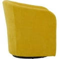 thumbnail image 3 of Fox Hill Trading Traditional Fabric Curved Arm Swivel Tub Chair in Yellow, 3 of 4