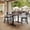 Dark Brown/Black Base, variant on Flash Furniture 48" x 30" Tabletop with TopGuard HPL Technology in Gray Faux Concrete and Double 5" x 22" Black Table Height T-Bases