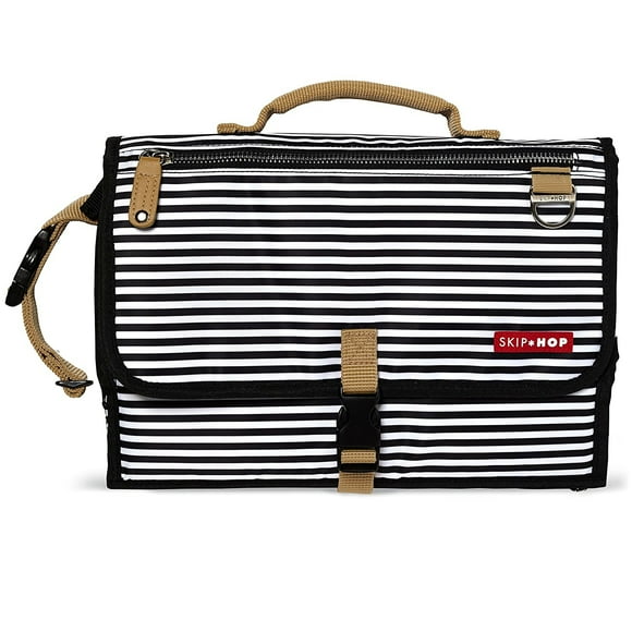 Almohadilla de Cambio Saltar Hop Pronto raya blanca y negra