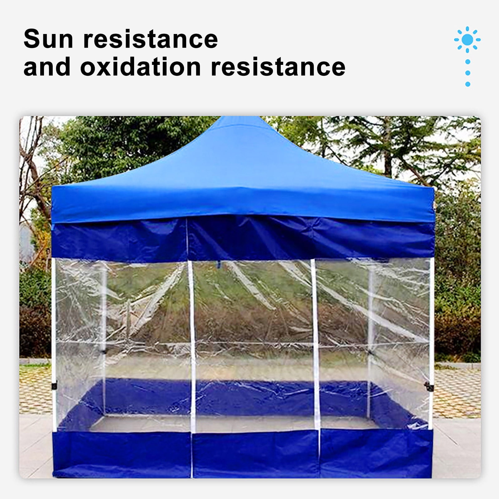 Gnmfd Outdoor 210D Rainproof Tent Shade Cloth with Window 3x2 Meters, Inflatable Waterproof Windproof Canopy Cover for Camping Picnic Backyard Garden Outdoor Activities Use