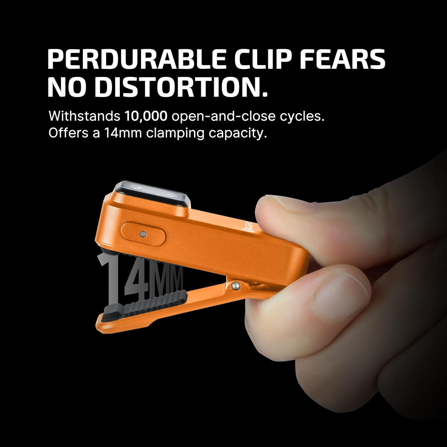 OLIGHT Oclip Rechargeable EDC Flashlight 300 Lumens Dual Sources Compact Pocket Clip Light, Convenient USB C Charging, Magnetic Flash Lights for Working, Cycling, Emergency, Signaling Tool(Orange)