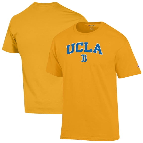 Men's-Champion Gold UCLA Bruins Arched Logo T-Shirt