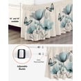 thumbnail image 3 of Tulip Butterfly Wrap Around Bed Skirts for Queen Bed 18" Drop,Bed Skirt with Adjustable Elastic Belt Dust Ruffle Bed Valance for Bedroom Hotel Vintage Spring Botanical Flowers Floral Bed Frame Cover, 3 of 7