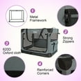 thumbnail image 3 of Ashfield & Harkness: Collapsible Soft Dog Crate - 30" - Gray, Sherpa Lined Mat, Durable Mesh Windows, Portable Foldable Pet Kennel, Indoor & Outdoor, 3 of 8