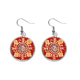 thumbnail image 1 of Ojos rojo oscuro Mexico totems antigua civilización dibujo Pendientes pendientes de plata colgantes joyas señora Unbranded M, 1 of 3