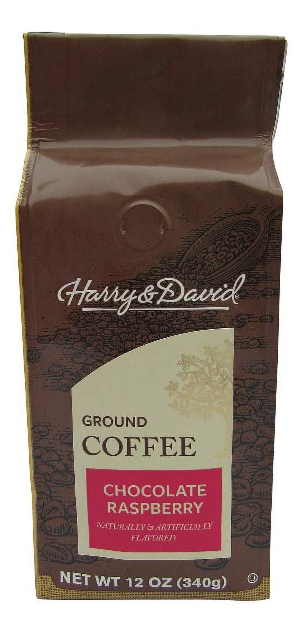 (2 Pack) Harry & David Chocolate Raspberry Ground Coffee, Medium Roast, 12 Oz