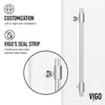 thumbnail image 3 of VIGO Elan Hart 56 to 60 in. W x 66 in. H Sliding Frameless Tub Door in Matte Brushed Gold with 3/8 in. (10mm) Clear Glass, 3 of 10