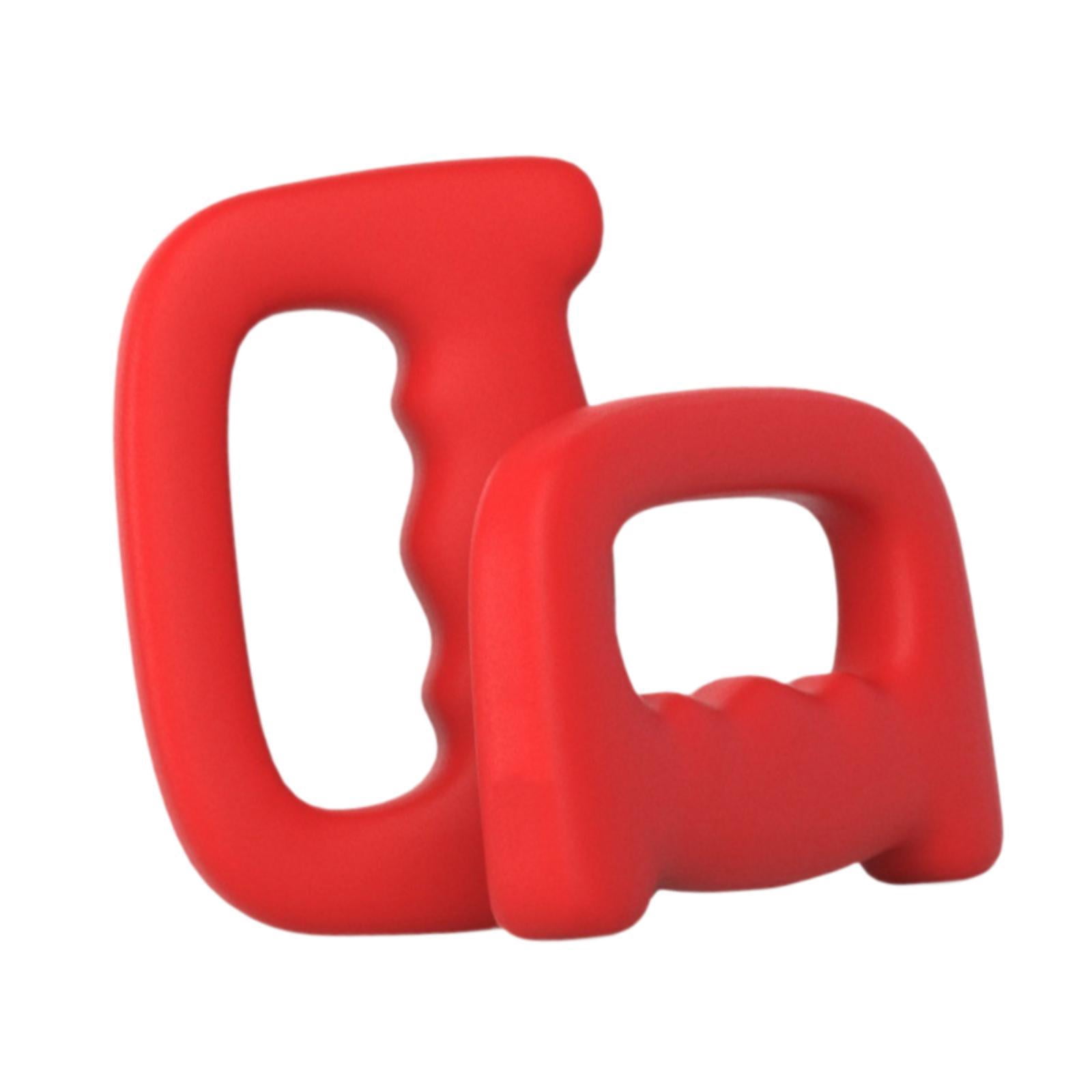 Dualoai 2Pcs Dumbbells Dumbbells Set Nonslip Ergonomic Hand Weights for Cardio Exercise Red 1KG