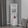 thumbnail image 5 of We Have Furniture Corner Bar Cabinet Cleveland Eco, Living Room, White, 5 of 6