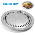 thumbnail image 3 of Plateau de Grillade Rond Sans Fumée Antiadhésif pour Cuisinière Intérieure Extérieure BBQ, 3 of 6