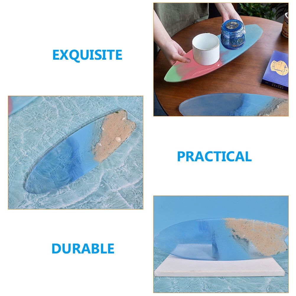 Surfboard Mold DIY Epoxy Silicone Casting for Silica Gel Wall Decor Shape Resin 2 Pcs