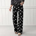 thumbnail image 6 of Bexdxz Women's Casual Wide Leg Jeans with Large Polka Dot Print Black S, 6 of 6