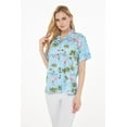 thumbnail image 5 of Made in Hawaii Women's Hawaiian Lady Aloha Shirt in Pink Flamingo Palm Turquoise, 5 of 5