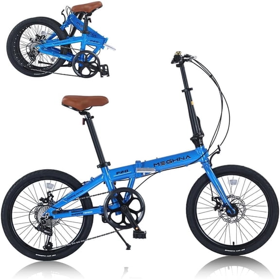 Ambifirner Foldable Bike for Adults,20 Inch Commuter Bike with Detachable Basket,7-Speed,Streamlined Design,Folding Bicycle for Commuting,Fitness and Vacation