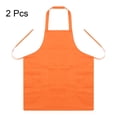 thumbnail image 3 of Unique Bargains 2pack Kitchen Cooking Aprons Polyester Art Aprons Pottery Apron Waterproof Artist Painting Apron Orange, 3 of 5
