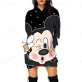 thumbnail image 2 of Sudadera con capucha para mujer con estampado de Mickey Mouse de Disney, sudadera con capucha de otoño, informal, de tela ancha, sexy, vestido largo con capucha, estampado de dibujos animados, 2 of 5