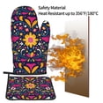 thumbnail image 5 of Bingfone Cinco De Mayo Floral Print Oven Mitts Pot Holders Set 2 PCS for Kitchen for Cooking Grilling Baking BBQ Pot Holders Cook Essentials, 5 of 7