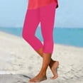 thumbnail image 2 of XIYON Womens Leggings Women Beach Pants Casual Exercise Stretch Hollow Cropped Calf Length Pants Soft Comfortable, 2 of 5
