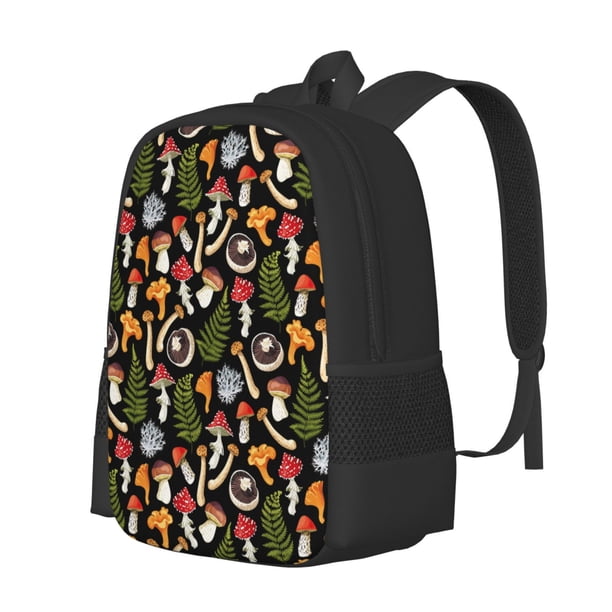 Fotbe Mushrooms Mochila para Hombre y Mujer - Tela Oxford 600D Resistente - Mochila Impermeable de Gran Capacidad para Escuela, Viajes y Senderismo