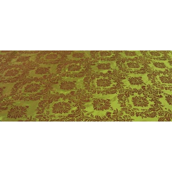 12 Pack Flocked Taffeta Damask 12" x 108" Top Table Runner 16 COLORS Wedding", (Color: Sage / Black)
