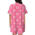 thumbnail image 4 of Womens Pajama Sets With Pocket, Cartoon Pigs and Hearts Lounge Sets Short Sleeve Sleepwear PJ Sets for Women, 4 of 6