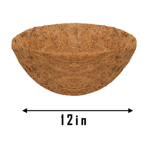 Round Coco Liners Hanging Basket,Coco Coir Liners for Hanging Baskets,Coco Fiber Replacement Liner,12 Inch Thick Round Coconut Liners for Garden Plants Flower Vegetable Pot, Planter Insert ,3pc