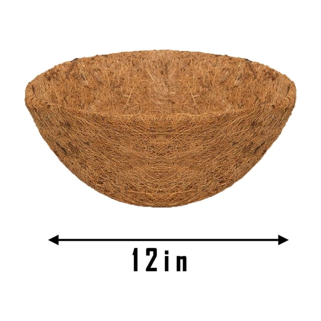 Round Coco Liners Hanging Basket,Coco Coir Liners for Hanging Baskets,Coco Fiber Replacement Liner,12 Inch Thick Round Coconut Liners for Garden Plants Flower Vegetable Pot, Planter Insert ,3pc