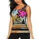 thumbnail image 1 of Fotbe Graffiti Lamp Urban Scene Blusas Sin Mangas para Mujer – Estilo Casual, Corte Suelto, Slim-Fit, Cuello Redondo Deportivo, Tops de Verano para Gimnasio y Yoga-X-Large, 1 of 7