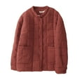 thumbnail image 1 of Lovzfmll Manteau Long, Style Court Matelassé pour Femmes Rouge, G, 1 of 6