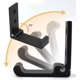 thumbnail image 4 of Paquete de 2 ganchos para auriculares de aluminio plegables montados en la pared, ganchos invisibles para ropa, cocina, baño, oficina, sala de estar, armario (negro), 4 of 5