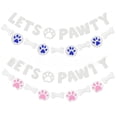 thumbnail image 2 of Bandera con forma de perro Let's Pet, pancarta con temática de mascotas, decoración para fiesta de cumpleaños, bandera con cadena de flores, 2 of 2