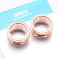 thumbnail image 2 of A Pair of Rose Gold PVD Steel Screw-Fit Ear Gauge Tunnel Plug, 2 of 3