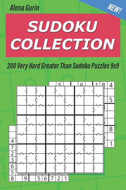 Greater Than Sudoku Sudoku Collection 200 Very Hard Greater Than 