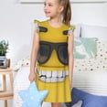 thumbnail image 4 of Balery Smiling With Sunglasses Camisón de princesa para niñas, pijama de algodón con mangas abullonadas, suave y bonito.-X-Large, 4 of 6