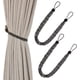 thumbnail image 1 of Juego de 2 alzapaños de cortina tejidos a mano para accesorios de cortinas de ventana (2 piezas) - Negro, 1 of 5
